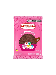 CONFEITO FLOCOS MACIO CHOCOLATE MIL CORES MAVALÉRIO 500GR