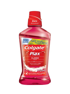ENXAGUANTE BUCAL COLGATE PLAX CLASSIC LEVE 500 PAGUE 350ML 3UN