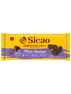 CHOCOLATE BARRA MEIO AMARGO SICAO DIA 1,01KG