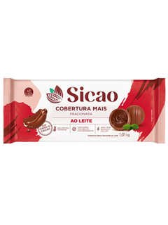CHOCOLATE BARRA AO LEITE SICAO MAIS 1,01KG