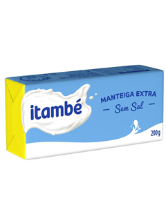 MANTEIGA EXTRA SEM SAL TABLETE ITAMBÉ 200GR