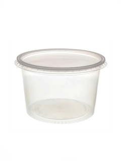 POTE PLAST TRANSPARENTE COM TAMPA PP 1000ML 25 UNIDADES