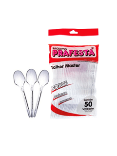 COLHER MASTER CRISTAL 50 UNIDADES
