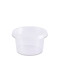 POTE REDONDO COM TAMPA 250ML 24 UNIDADES