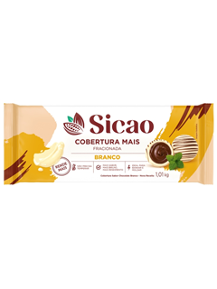 CHOCOLATE BARRA BRANCO SICAO MAIS 1,01KG