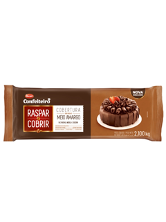 CHOCOLATE BARRA MEIO AMARGO RASPAR E COBRIR 2,1KG