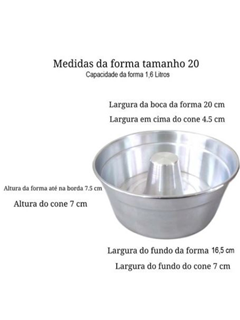 FORMA PARA BOLO ALUMINIO N20