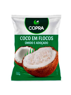 COCO FLOCADO UMIDO E ADOCADO COPRA 100G