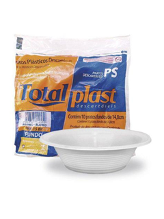 PRATO TOTALPLAST PF-15 FUNDO BR 10UN