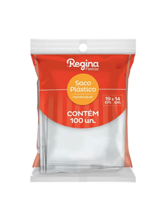 SACO PLASTICO HAMBURGUER REGINA 100UN