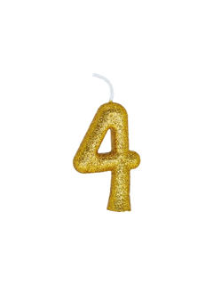 VELA CINTIL GLITTER DOURADA N.4 REGINA 1