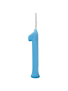 VELA PARABENS AZUL N.1  REGINA 1UN