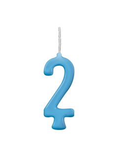 VELA PARABENS AZUL N.2  REGINA 1UN
