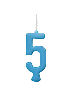 VELA PARABENS AZUL N.5 REGINA 1UN