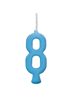 VELA PARABENS AZUL N.8 REGINA  1UN