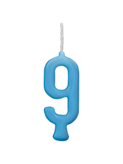 VELA PARABENS AZUL N.9 REGINA  1UN