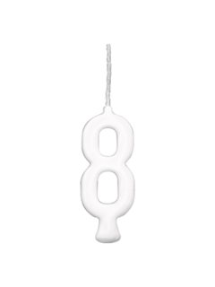 VELA PARABENS BRANCO N.8 REGINA  1UN