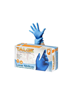 LUVA NITRILICA  TALGE S/PO AZUL G 100UN
