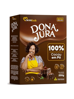 CHOC EM PO DONA JURA 100% CACAU 200G