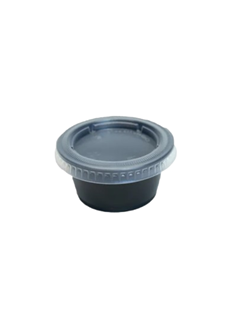 POTE REDONDO PRETO C/TAMPA  30ML 20UN