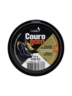 COURO BOM CREME PRETO 36GR