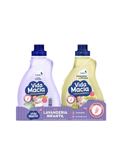 KIT VIDA MACIA LAVA ROUPAS E AMAC 1L