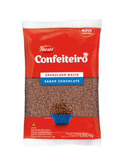 CHOCOLATE GRANULADO MACIO ESCURO CONFEITEIRO HARALD 1,05KG